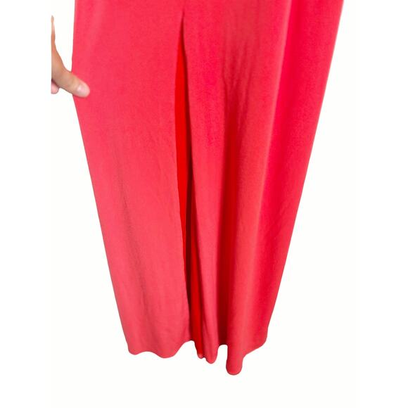 H by Halston Red Cutout Waist V-Neck Sleeveless Maxi Dress Size 2 - Picture 3 of 7